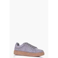 Lace Up Chunky Sole Trainer - grey