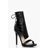 Lace Up Ankle Detail Stiletto - black