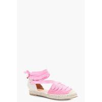 Lace Up Espadrille - pink