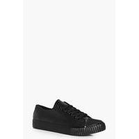 lace up trainer black