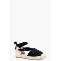 Lace Up Espadrille - black