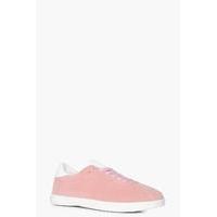 Lace Up Retro Trainer - pink