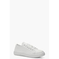 lace up trainer white
