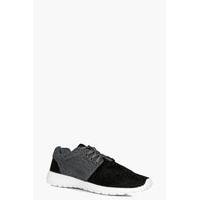 Lace Up Sports Trainer - black