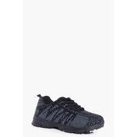 Lace Up Trainers - black