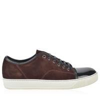 LANVIN Suede Patent Toe Cap Trainers