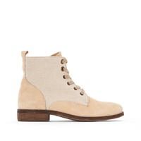 Lace-Up Leather Ankle Boots