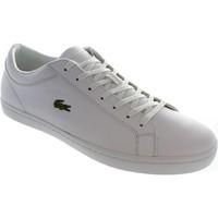 lacoste straightset mens shoes trainers in white