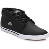 lacoste mens black ampthill trainers mens shoes high top trainers in b ...