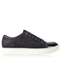 LANVIN Patent Toe Cap Suede Trainers