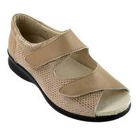 Ladies\' Open-toe Sandals, Beige, Size 7, Leather