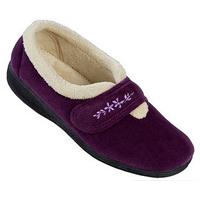 Ladies? Memory Foam Slippers, Purple, Size 6, Memory Foam