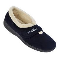 ladies memory foam slippers blue size 3 memory foam