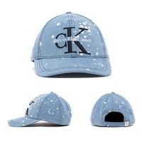 Large Logo Denim Splatter Cap