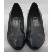 Lancetti, size 4.5/37.5 navy leather court shoes