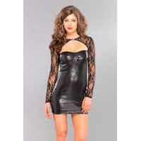 Lace Shrug Top Sequin Mini Dress