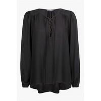 LATTICE FRONT WOVEN BLOUSE