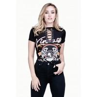 LACE UP ROCK BODYSUIT