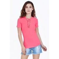 LATTICE CROP T-SHIRT