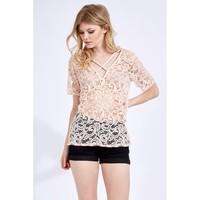 LACE X FRONT T-SHIRT