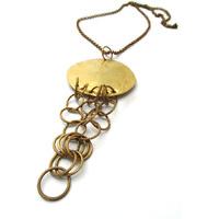 La Jewellery Recycled Moon Shine Brass Neck Art