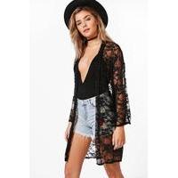 Lace Kimono - black