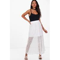 lace maxi skirt ivory