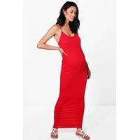 Lacey Strappy Maxi Bodycon Dress - red