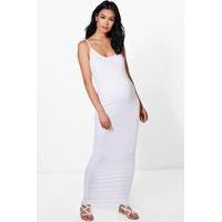 Lacey Strappy Maxi Bodycon Dress - white