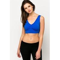 Lace Trim Sports Bra