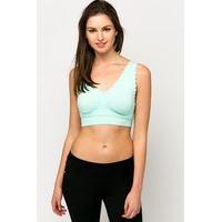 Lace Trim Sports Bra