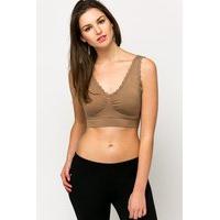 Lace Trim Sports Bra