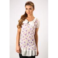 Large Bow Floral Tunic