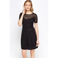 Lace Insert Shift Dress