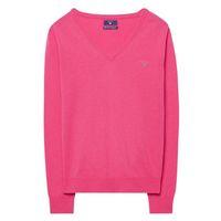 Lambswool V-neck Jumper - Rich Pink