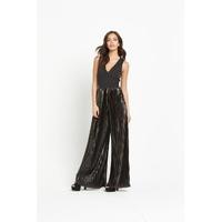 Lavish Alice Metallic Pleated Jumpsuit