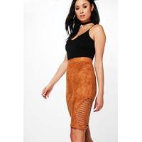 Lace Up Skirt - camel