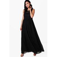 lace bodice occasion maxi dress black