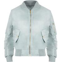 Lain Zip Bomber Jacket - Light Grey