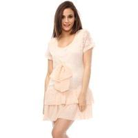 Lace Tiered Hem Shift Dress