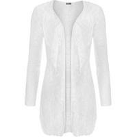 laurine floral lace open cardigan white