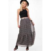 Layered Maxi Skirt - black