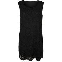 Laverne Lace Sequin Party Dress - Black