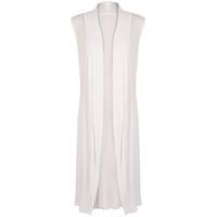 Latoya Sleeveless Long Cardigan - White