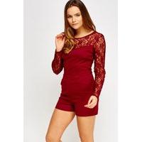 Lace Insert Playsuit