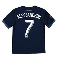 LA Galaxy Away Shirt 2017-18 - Kids with Alessandrini 7 printing, Navy