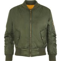 lain zip bomber jacket green