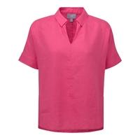 Laundered Linen Collared Top (Fuschia Pink / 18)