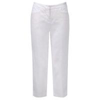 Laundered Linen Crop Trouser (White / 10)