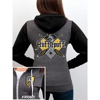 large harry potter house hufflepuff hooded zip sweater